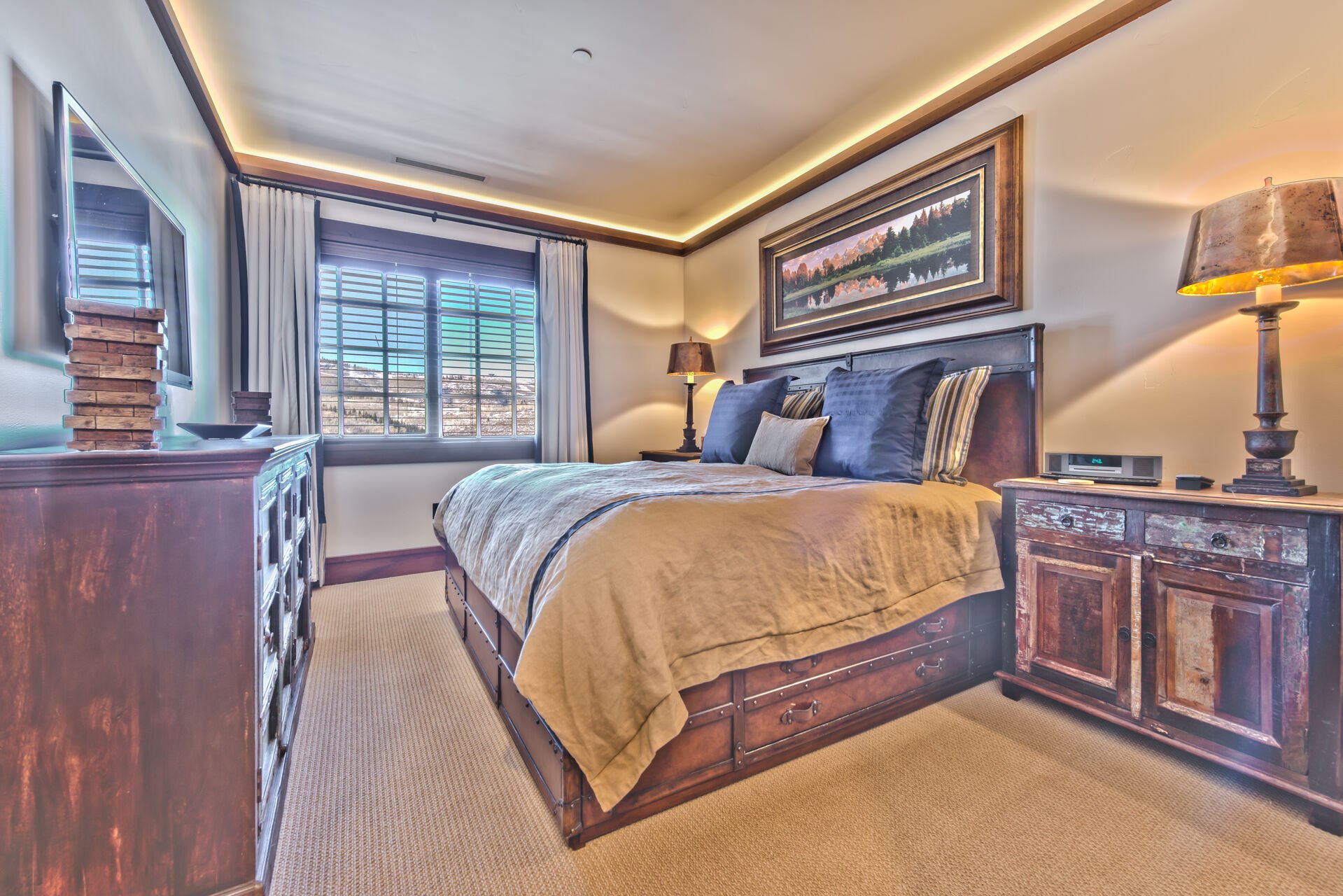 Master Bedroom 2 with King Bed, TV, Private Bath and Beautiful Views