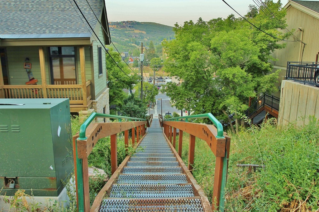 Park City Woodside Ski Estate - Access to Main Street from this nearby staircase