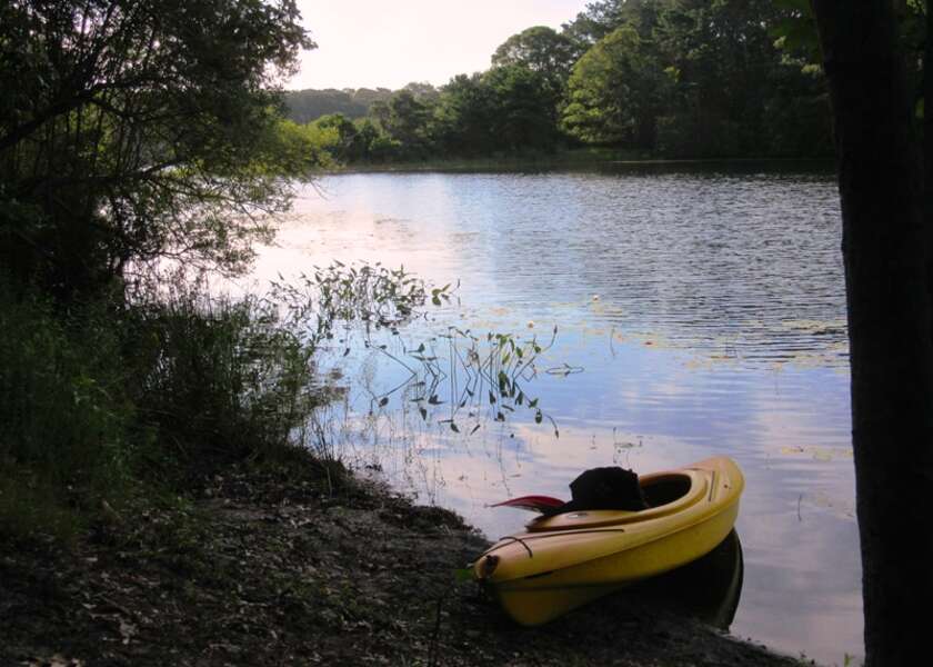 Deeded access to Blue Pond in back yard- kayak (2 included with rental!) or SUP board - Chatham Cape Cod New England Vacation Rentals