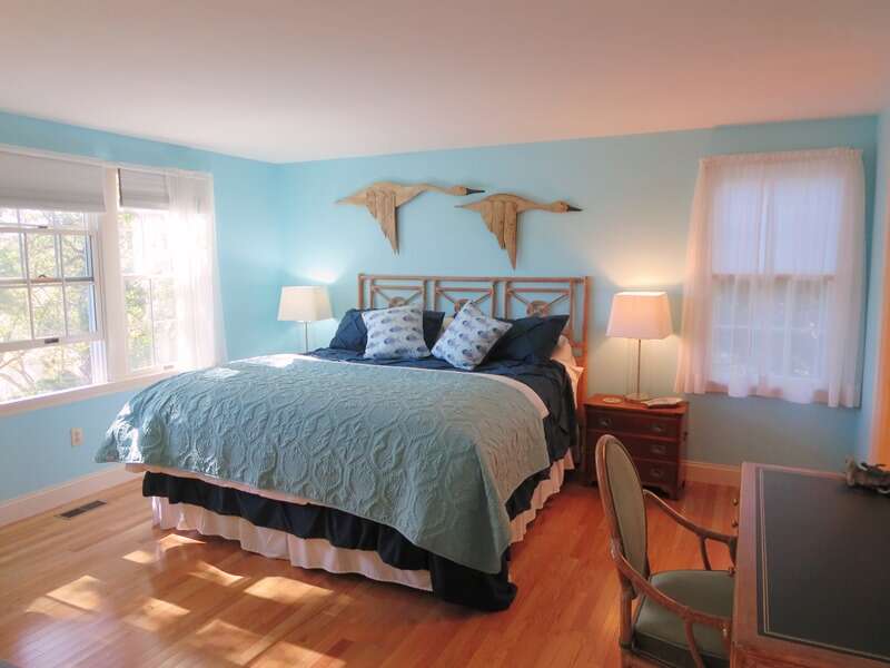 1st floor master bedroom with king bed - 151 Sky Way Chatham Cape Cod New England Vacation Rentals