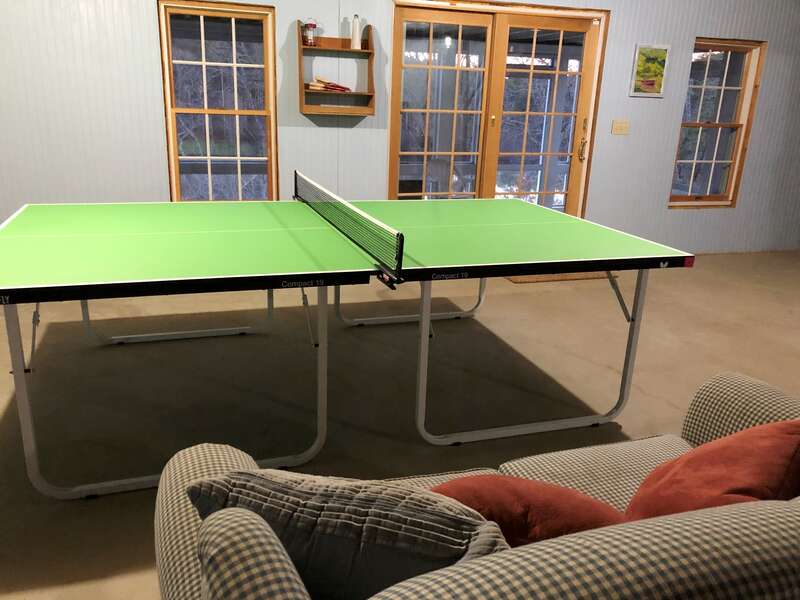 Ping pong in basement-151 Sky Way Chatham Cape Cod New England Vacation Rentals