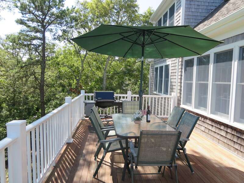 Plus a table and umbrella for dining with a gas grill as well - 151 Sky Way Chatham Cape Cod New England Vacation Rentals