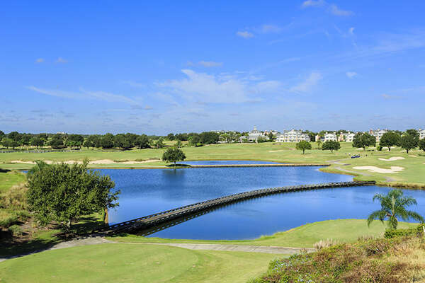 The beautiful scenery of the resorts golf courses that this home has optional access to