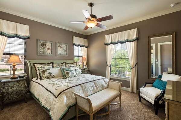 Take a nap or catch up on reading in upstairs master suite 3 bedroom