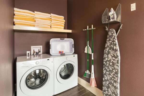 Pack lighter with the help of the downstairs laundry room