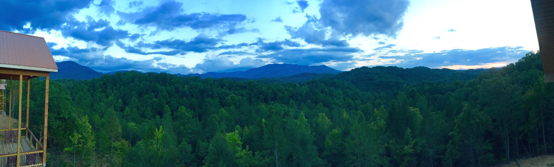 Mountain View from our Luxury Cabin in Gatlinburg, TN.