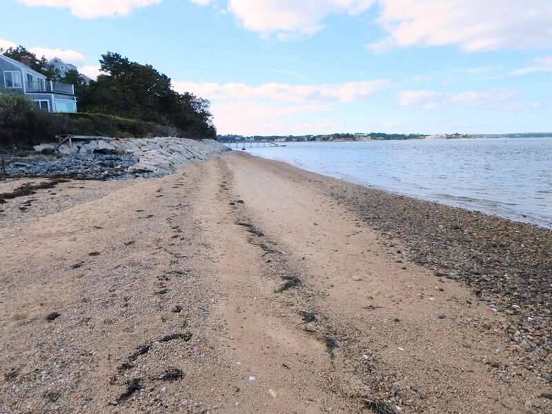 Walk the beach... directly in front of the home.Easy access at end of driveway - 299 Cranberry Lane North Chatham Cape Cod New England Vacation Rentals   #BookNEVRDirectBarefootHome