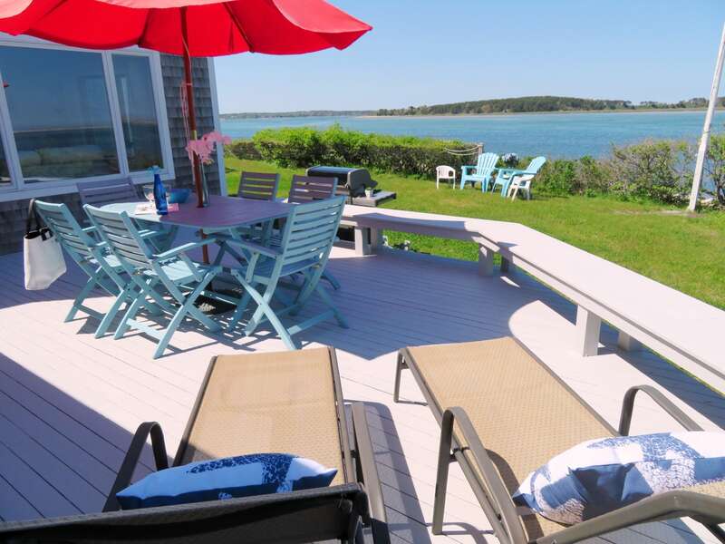 Lounge the day away and enjoy the beautiful views..299 Cranberry Lane North Chatham Cape Cod New England Vacation Rentals  #BookNEVRDirectBarefootHome