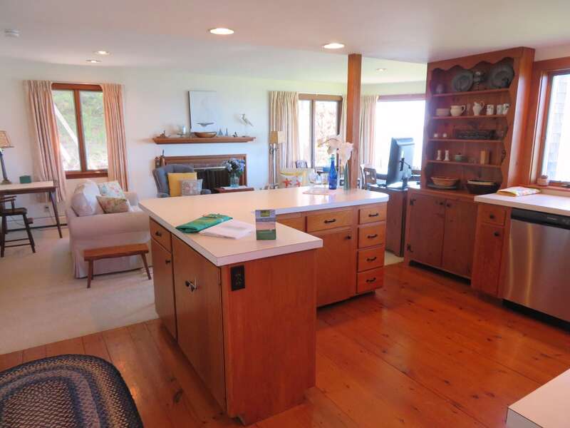 Entry into the kitchen and family room - 299 Cranberry Lane North Chatham Cape Cod New England Vacation Rentals  #BookNEVRDirectBarefootHome