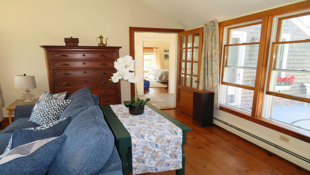 Back thru the living area to the master bedroom-299 Cranberry Lane North Chatham Cape Cod New England Vacation Rentals  #BookNEVRDirectBarefootHome