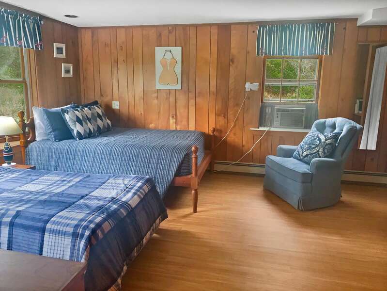 Bedroom #2 Main Floor Double Bed and twin bed- 299 Cranberry Lane North Chatham Cape Cod New England Vacation Rentals  #BookNEVRDirectBarefootHome