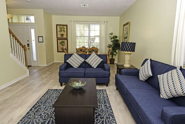 Formal seating and dining area