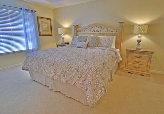 Master bedroom with king bed (upstairs)