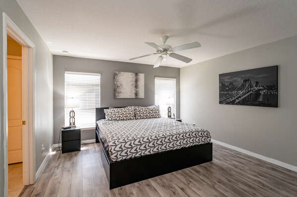 Master Bedroom with king bed