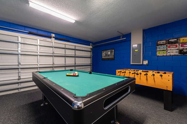Garage converted to games room