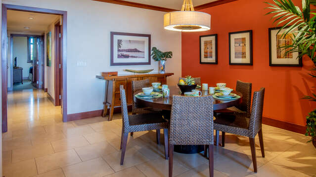 Our Vacation Villa in Oahu's Dining Area with Seating for Six