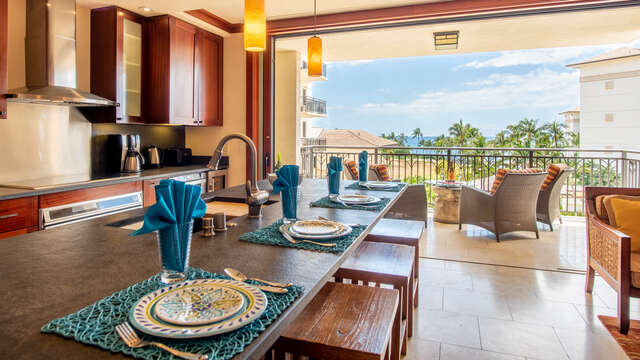 Beach Villas OT-505 Vacation Villa on Oahu with a Breakfast Bar and View