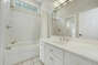 Semi-Ensuite Full Bath with Shower/Tub Combo