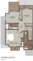 Upper level floor plan with 3 bedrooms, 2 bathrooms, and 2 private decks