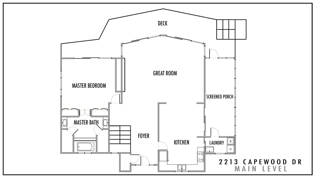Image of Main Level Floor Plan.