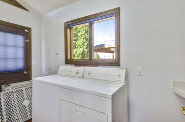 Laundry Room Includes a Washer and Dryer.