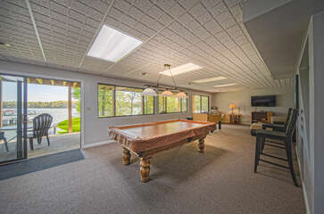 Game Room with Pool Table and Patio Access