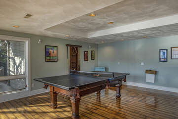 Ping Pong table over Pool Table