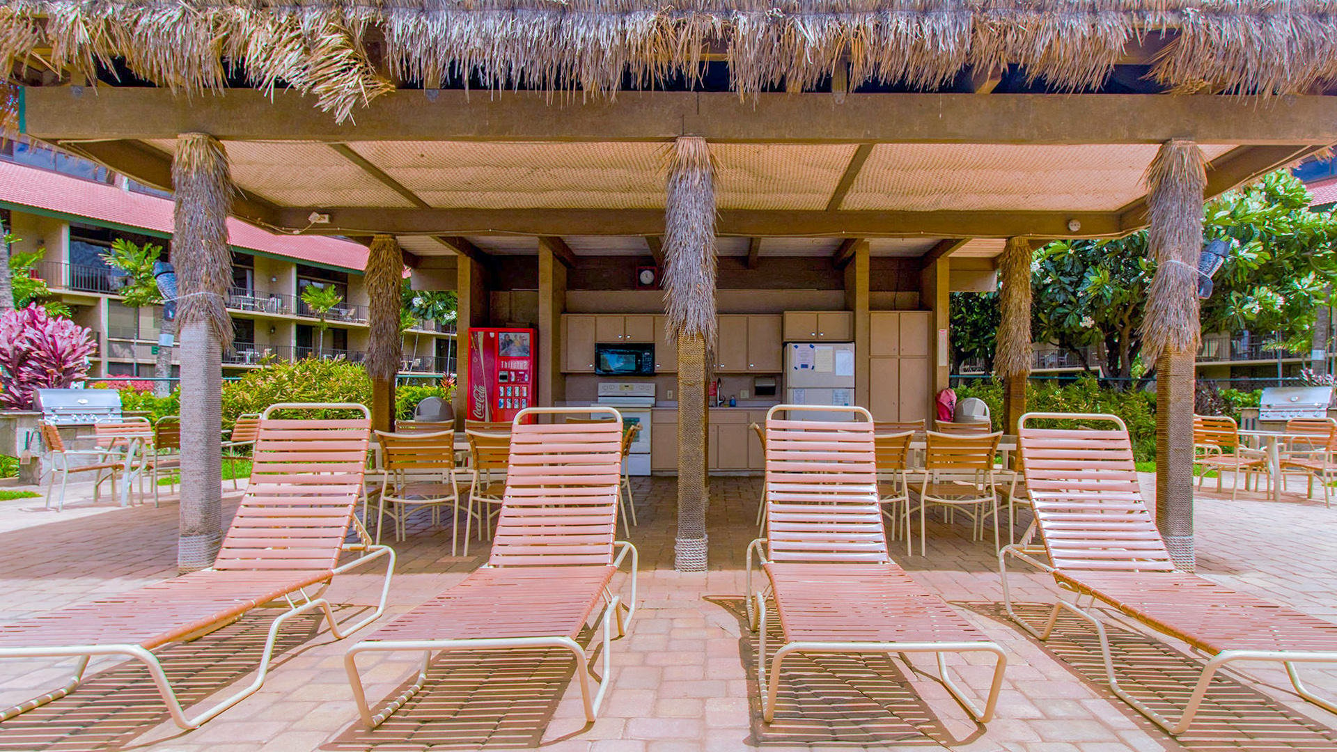 Luana Kai Resort Chaise Lounges at Pool