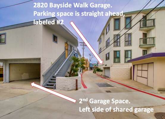 Picture of the Two Parking Spaces of our Condo.
