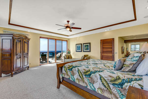 Master Bedroom with King Bed and Ocean Views