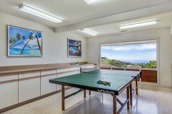 Ping Pong Game Room with Great Ocean Views