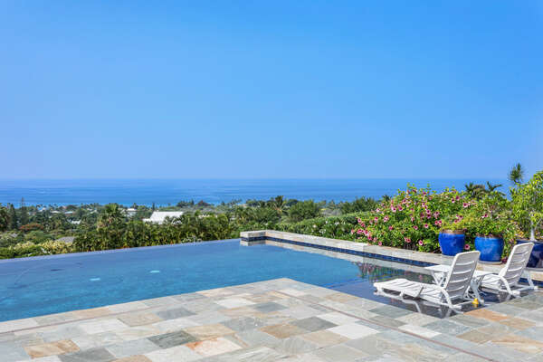 Ocean view from the private infinity pool.