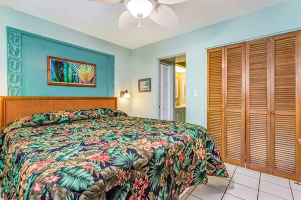 Bedroom inside our Kona Oceanfront Condo