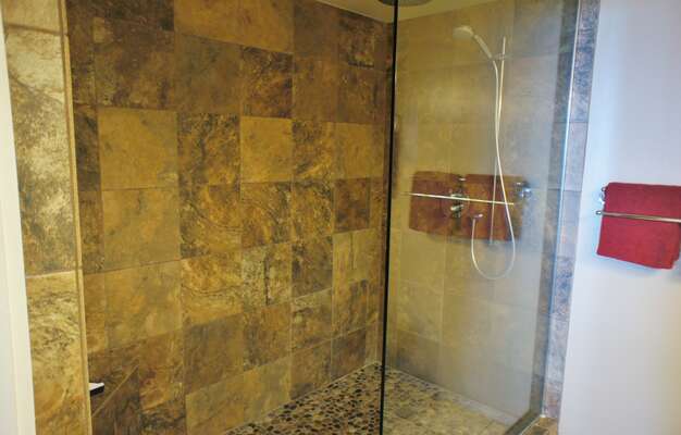 Master Bathroom Tiled Walk In Shower