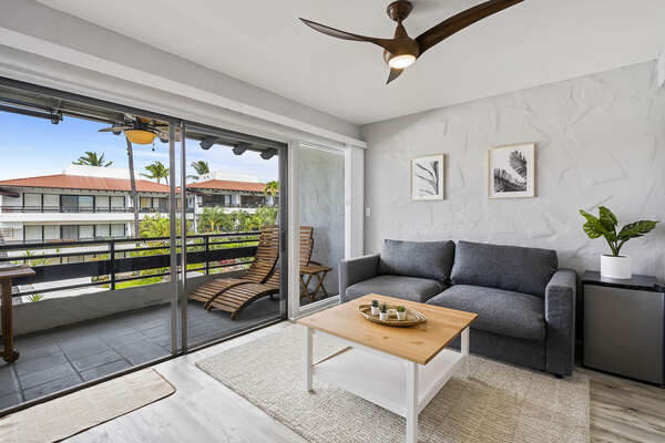 Living Room with Comfortable Seating at our Kona Vacation Rental