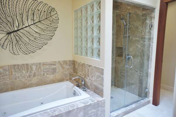 Master Bathroom with Separate Tub and Shower
