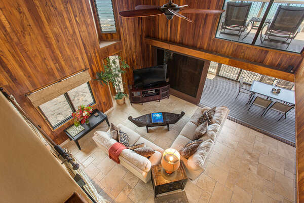 Eagle Eye View of the Living Area from the Second Floor