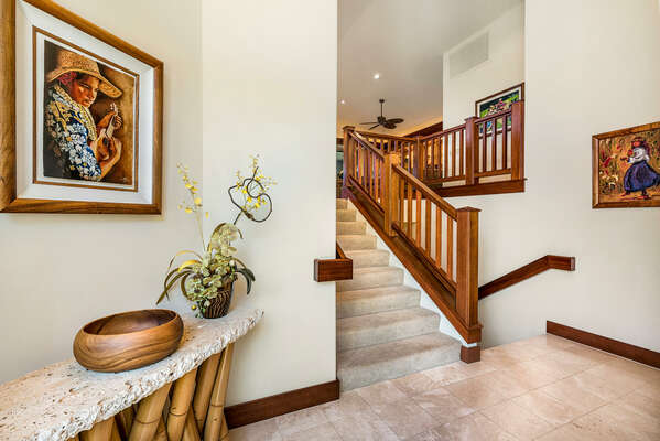 The Stairway at the Entrance of our Waikoloa HI Rental