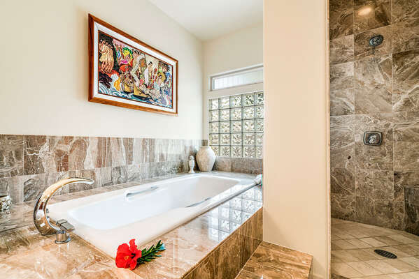 Walk-in Shower and Soaking Tub