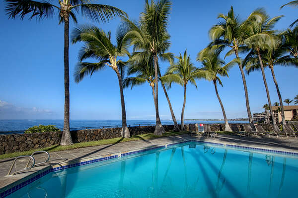 Community pool near our Kona Hawai'i vacation rentals