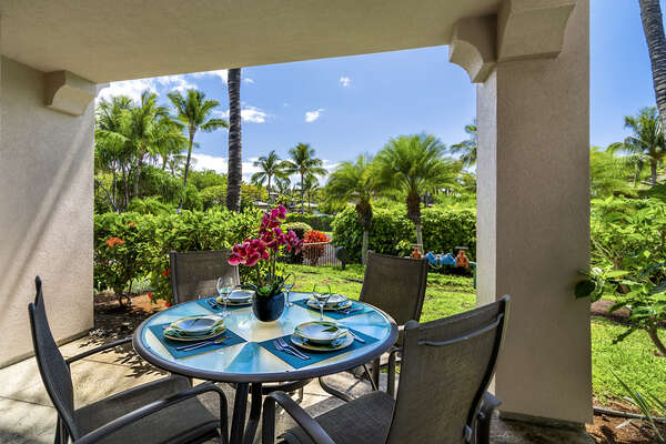 Private lanai perfect for outdoor dining