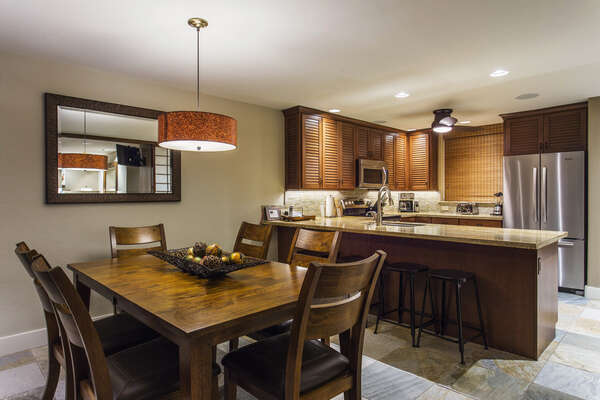 Gourmet Kitchen, Breakfast Bar and Dining Area