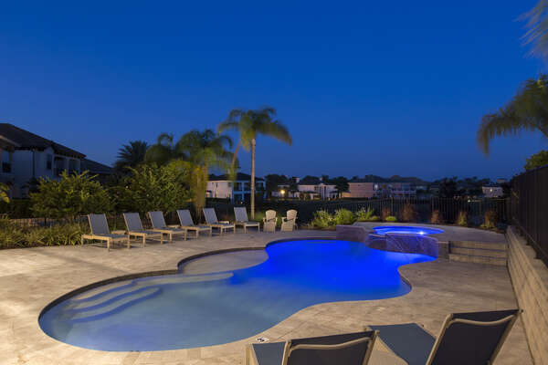 Evenings will be magical by your private pool