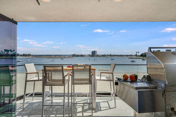 Outdoor Dining Overlooking the Bay