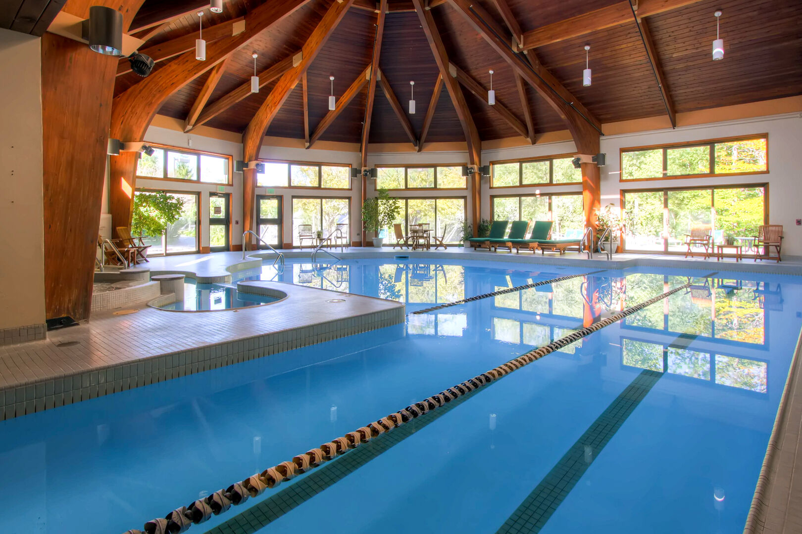 Indoor Pool with lap lines