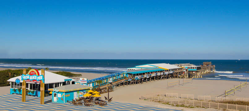 The Cocoa Beach Pier is just a short walk.