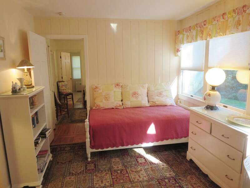 The TV room offers a Trundle (single bed). View to the hall to Bedroom #3 - 19 Old Cart Way -Chatham- Cape Cod -New England Vacation Rentals