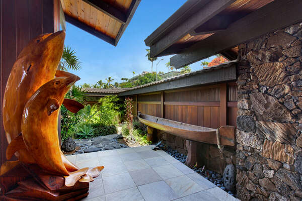 Entryway to this Kona vacation home rental.