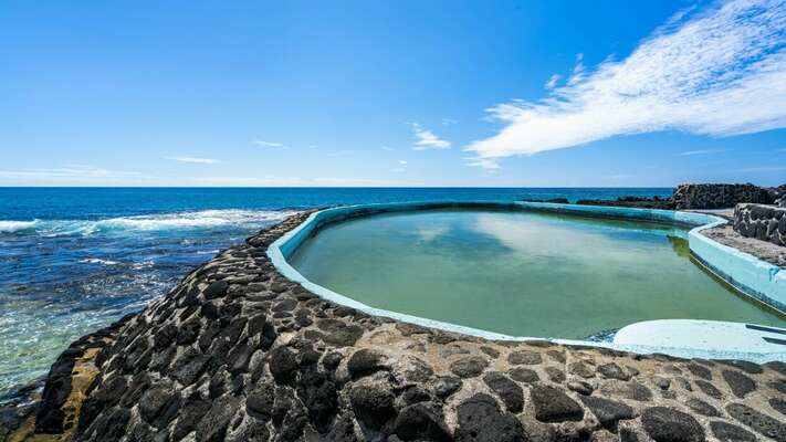 Salt Water pool is adjacent to but not on the Kona Isle property and it is owned by the State of Hawaii.  Use at your own risk.