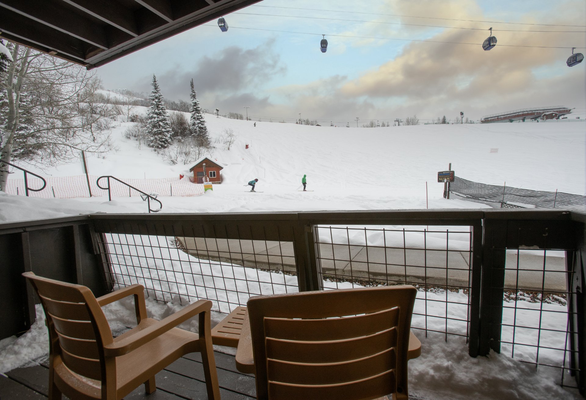 Your patio with Gondola & ski slope views